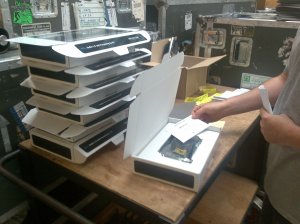 MX4 cards being boxed ready for shipment